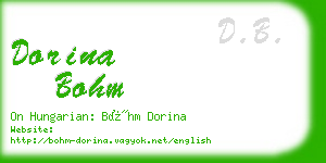 dorina bohm business card